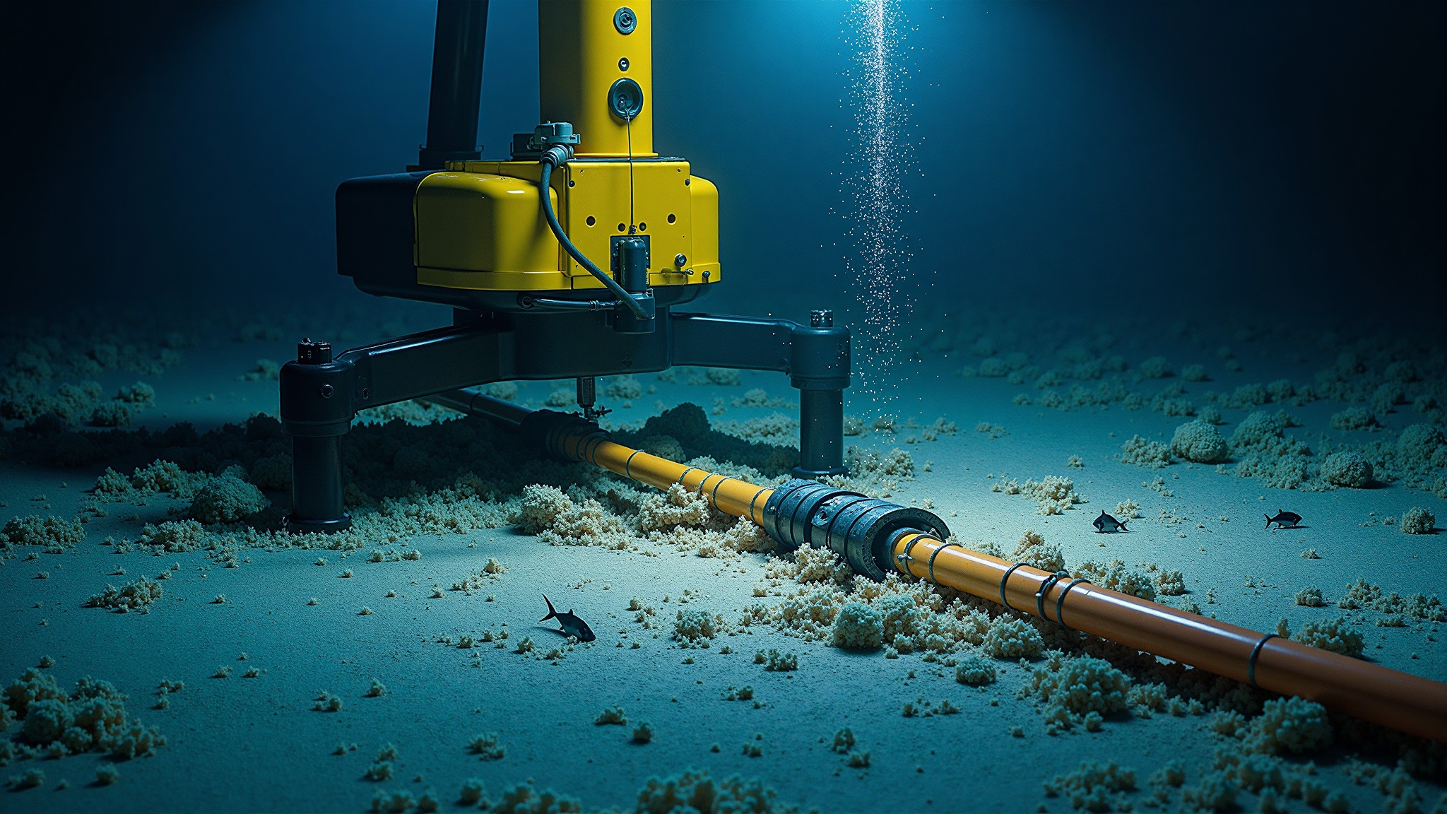 Pipeline inspection robot navigating inside a municipal sewer pipe