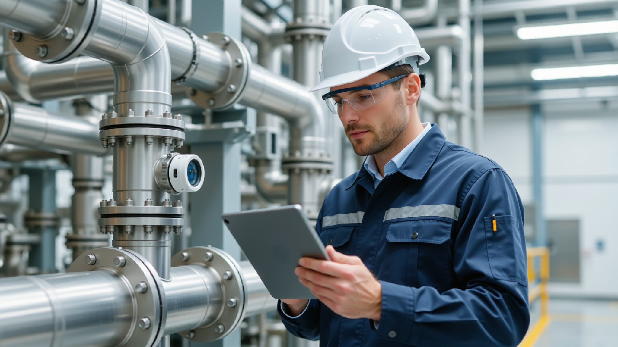 Pipeline inspection data showing detected defects and measurements